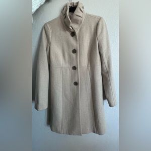 JCrew Pea Coat Tan Color Size